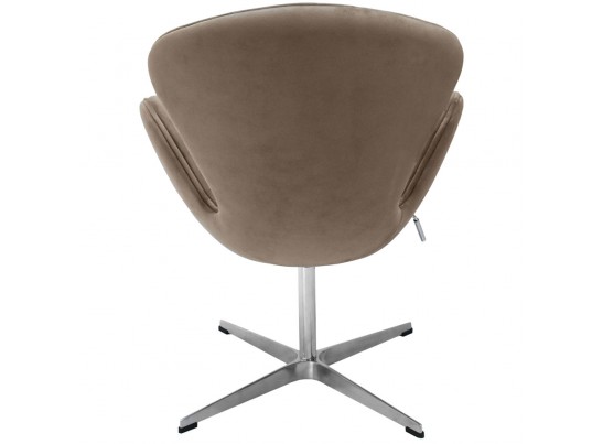 Кресло SWAN CHAIR латте, искусственная замша в Каменске-Уральском