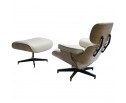 Кресло EAMES LOUNGE CHAIR и оттоманка EAMES LOUNGE CHAIR бежевые в Каменске-Уральском