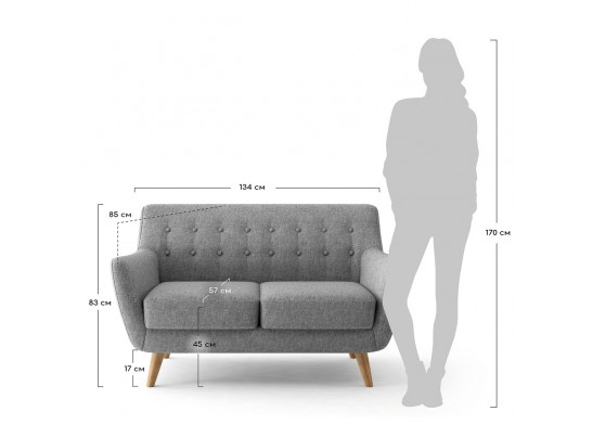 Диван Picasso двухместный горчичный в Каменске-Уральском