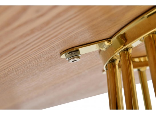 Стол Liverpool 100см, орех с золотистыми ножками в Каменске-Уральском