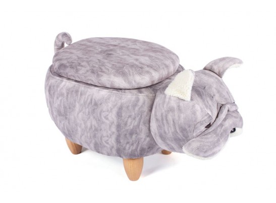 Пуф Бульдог светло-серый в Каменске-Уральском