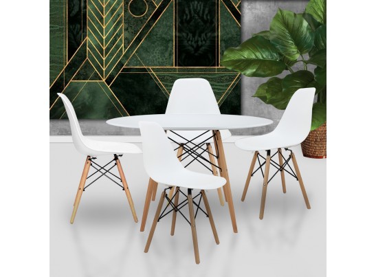 Комплект из 4-х стульев Eames белый в Каменске-Уральском