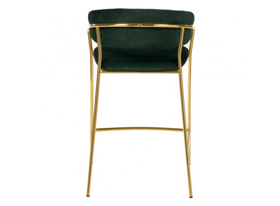 Комплект из 2-х стульев полубарных Turin зеленый с золотыми ножками в Каменске-Уральском