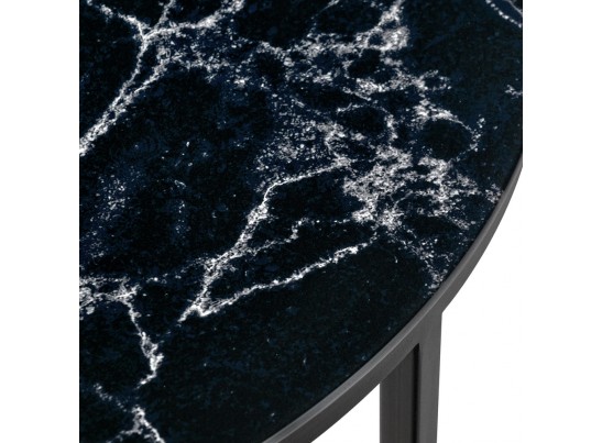 Набор кофейных столиков Tango чёрный мрамор с чёрными ножками, 2шт в Каменске-Уральском