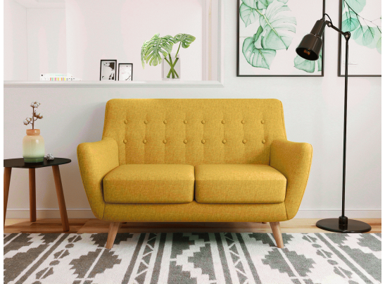 Диван Picasso двухместный горчичный в Каменске-Уральском