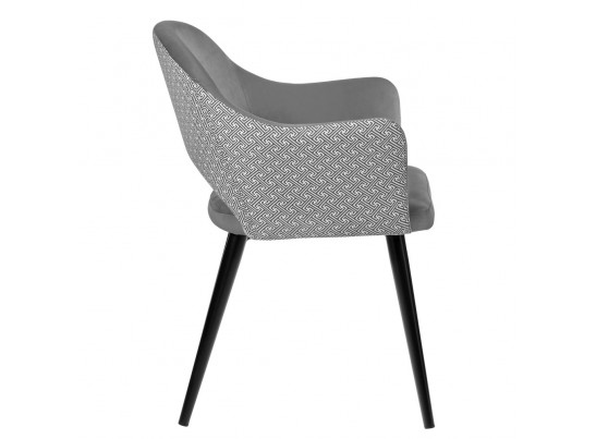 Стул Bruno серый с жаккардом в Каменске-Уральском