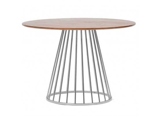 Стол Liverpool 110см орех, хромированные ножки в Каменске-Уральском