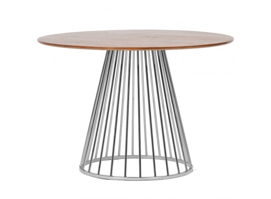 Стол Liverpool 110см орех, хромированные ножки в Каменске-Уральском