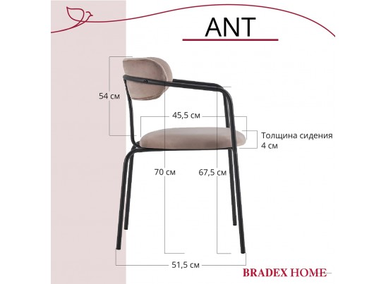 Комплект из 2-х стульев Ant латте в Каменске-Уральском