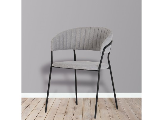 Стул Turin светло-серая рогожка с чёрными ножками в Каменске-Уральском