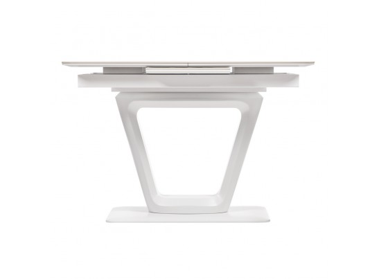 Стол Flame раскладной 116-155x80x76см, керамогранит белый мрамор, белый в Каменске-Уральском