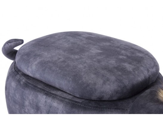 Пуф Мартышка с отсеком для хранения темно-серый в Каменске-Уральском