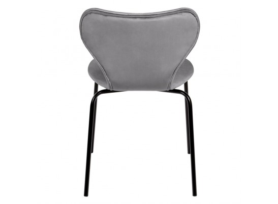 Стул Seven Style тёмно-серый велюр с чёрными ножками в Каменске-Уральском