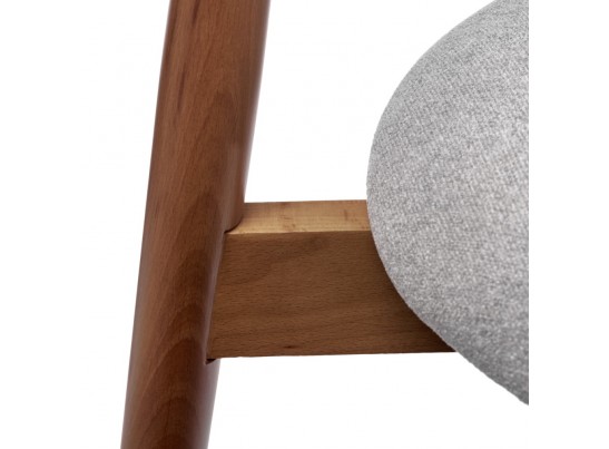 Стул Lucas 3 серый букле с ножками цвета орех в Каменске-Уральском