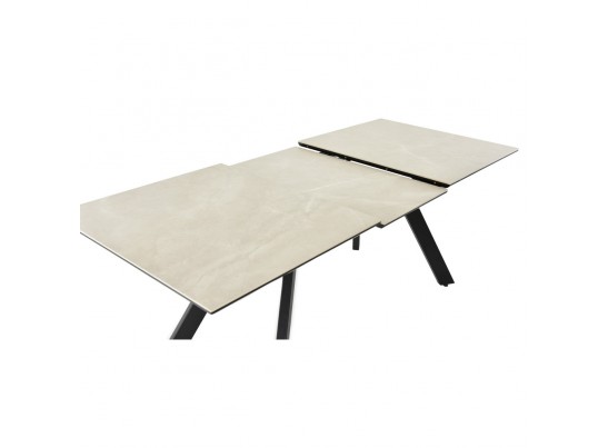 Стол Adam раскладной 140-190x90x75см, керамогранит бежевый, чёрный в Каменске-Уральском