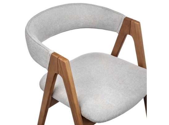 Стул Alan серый букле с ножками цвета орех в Каменске-Уральском