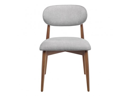 Стул Lucas 3 серый букле с ножками цвета орех в Каменске-Уральском