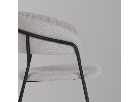 Стул Turin светло-серая рогожка с чёрными ножками в Каменске-Уральском