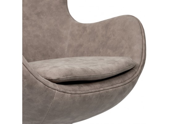 Кресло EGG CHAIR бледно-коричневый матовый с эффектом состаренная кожа в Каменске-Уральском