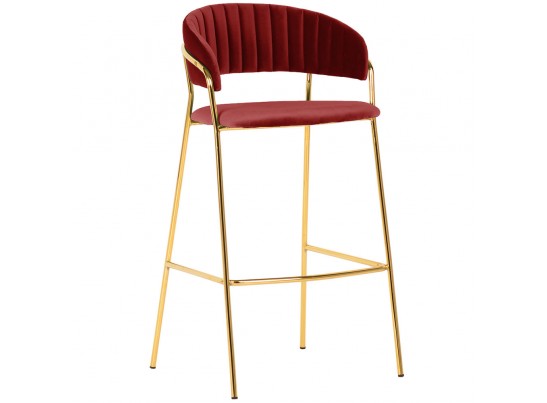 Комплект из 2-х стульев полубарных Turin винный с золотыми ножками в Каменске-Уральском
