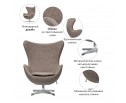Кресло EGG CHAIR бледно-коричневый матовый с эффектом состаренная кожа в Каменске-Уральском