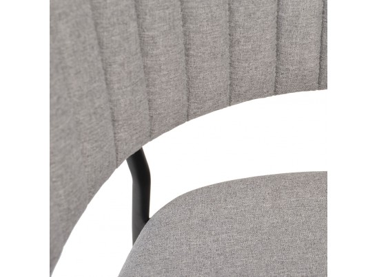 Стул Turin светло-серая рогожка с чёрными ножками в Каменске-Уральском