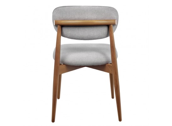 Стул Lucas 3 серый букле с ножками цвета орех в Каменске-Уральском