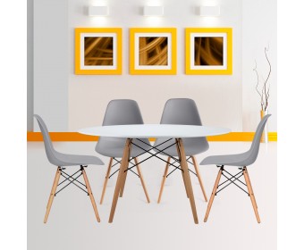 Комплект из 4-х стульев Eames серый