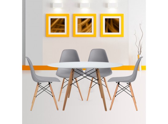 Комплект из 4-х стульев Eames серый в Каменске-Уральском