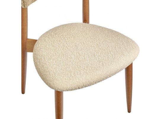 Стул Lucas латте букле с ножками цвета орех в Каменске-Уральском
