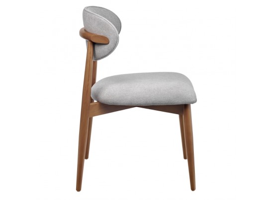 Стул Lucas 3 серый букле с ножками цвета орех в Каменске-Уральском