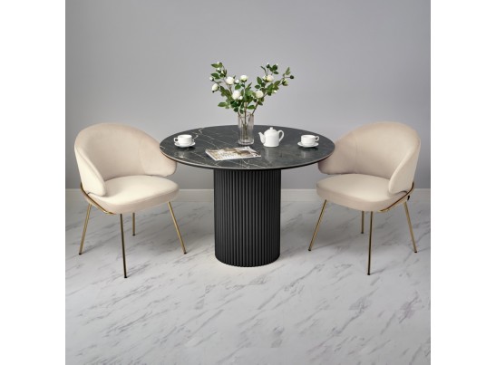 Стол Aura D110, керамогранит Wacom, чёрный в Каменске-Уральском