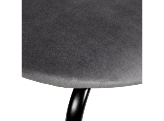 Стул Seven Style тёмно-серый велюр с чёрными ножками в Каменске-Уральском