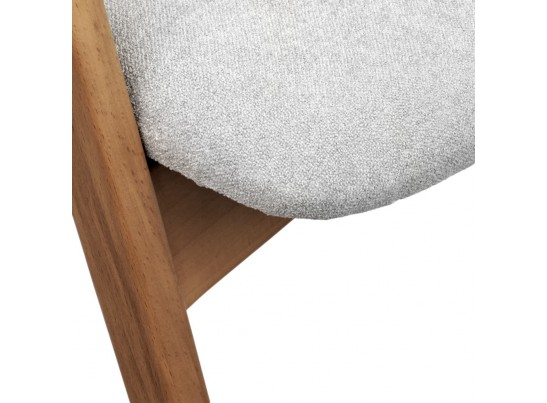 Стул Alan серый букле с ножками цвета орех в Каменске-Уральском