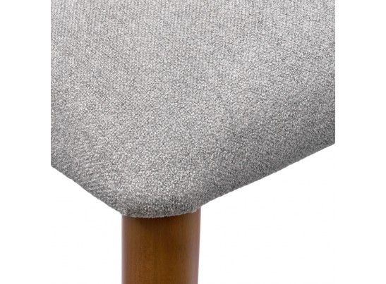 Стул Lucas 3 серый букле с ножками цвета орех в Каменске-Уральском