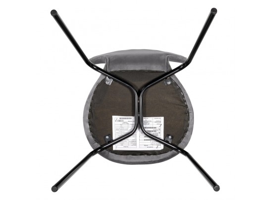 Стул Seven Style тёмно-серый велюр с чёрными ножками в Каменске-Уральском