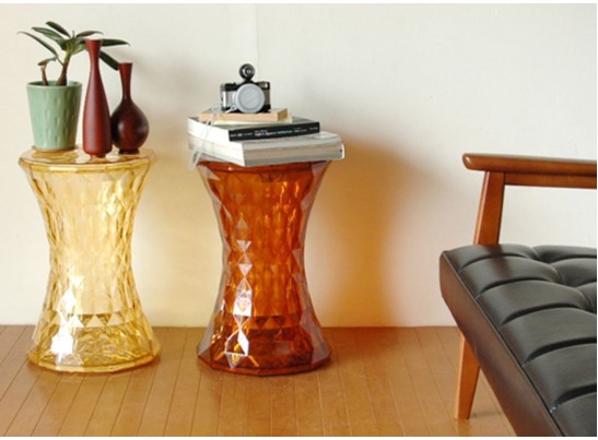 Стул-пуф Stone прозрачный оранжевый в Каменске-Уральском