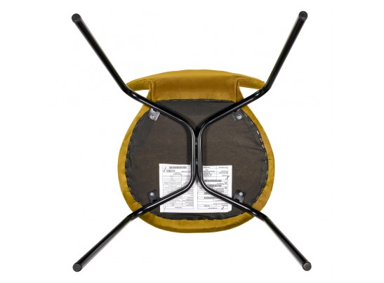 Стул Seven Style горчичный велюр с чёрными ножками в Каменске-Уральском