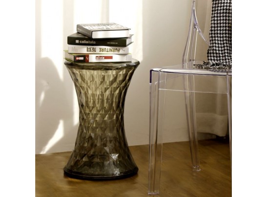 Стул-пуф Stone прозрачный серый в Каменске-Уральском