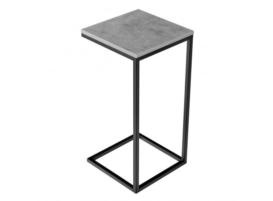 Придиванный столик Loft 35х35 Бетон Чикаго с чёрными ножками в Каменске-Уральском