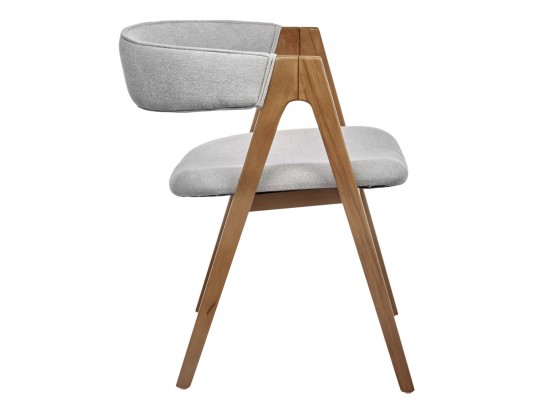 Стул Alan серый букле с ножками цвета орех в Каменске-Уральском