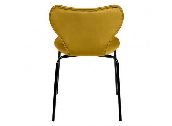Стул Seven Style горчичный велюр с чёрными ножками в Каменске-Уральском