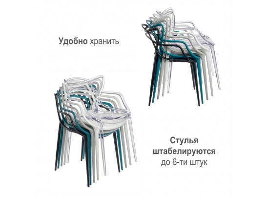 Комплект из 2-х стульев Masters прозрачный сиреневый в Каменске-Уральском