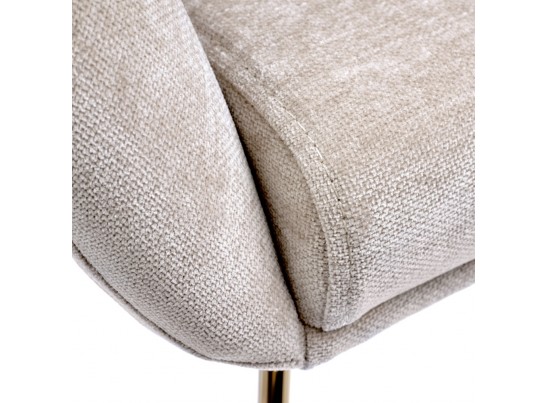 Стул-полукресло Martin миндальный шенилл с золотыми ножками в Каменске-Уральском