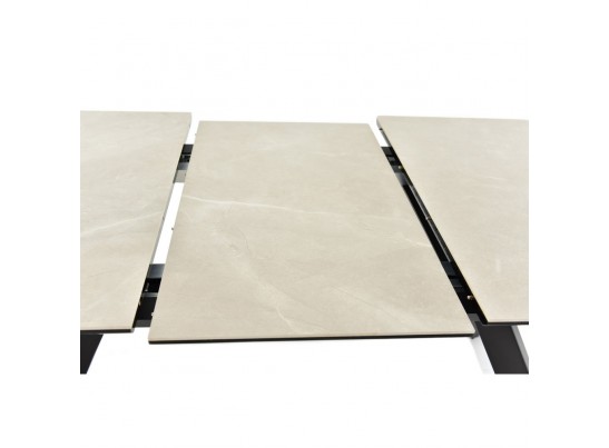 Стол Adam раскладной 140-190x90x75см, керамогранит бежевый, чёрный в Каменске-Уральском