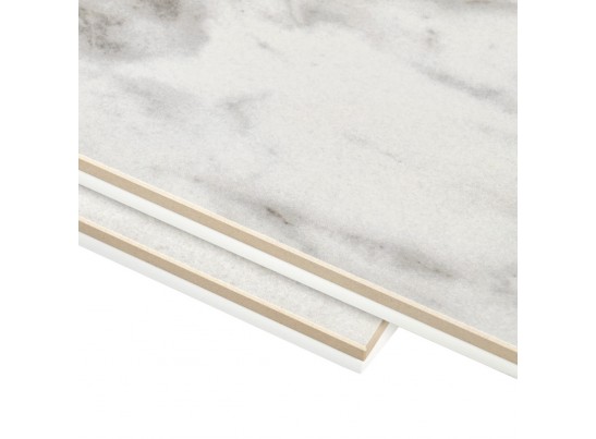 Стол Flame раскладной 116-155x80x76см, керамогранит белый мрамор, белый в Каменске-Уральском