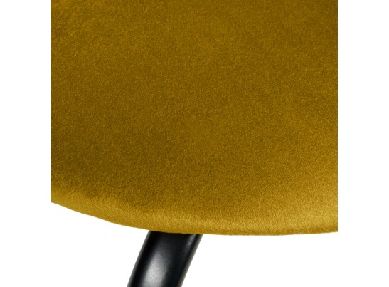 Стул Seven Style горчичный велюр с чёрными ножками в Каменске-Уральском