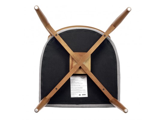 Стул Lucas 3 серый букле с ножками цвета орех в Каменске-Уральском