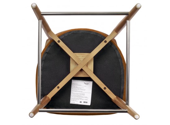 Стул полубарный Lucas 3 терракотовый букле с ножками цвета орех в Каменске-Уральском