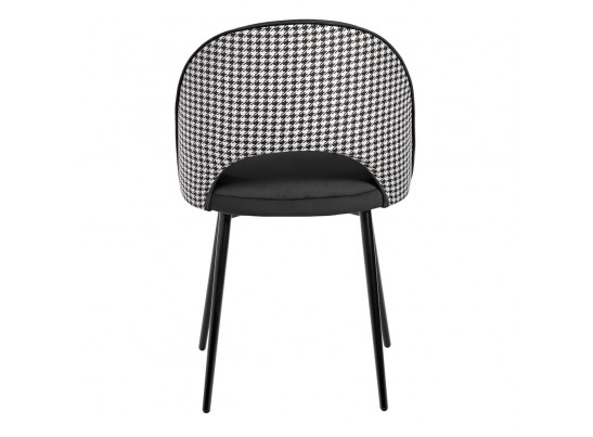 Стул Leo чёрный с жаккардом в Каменске-Уральском